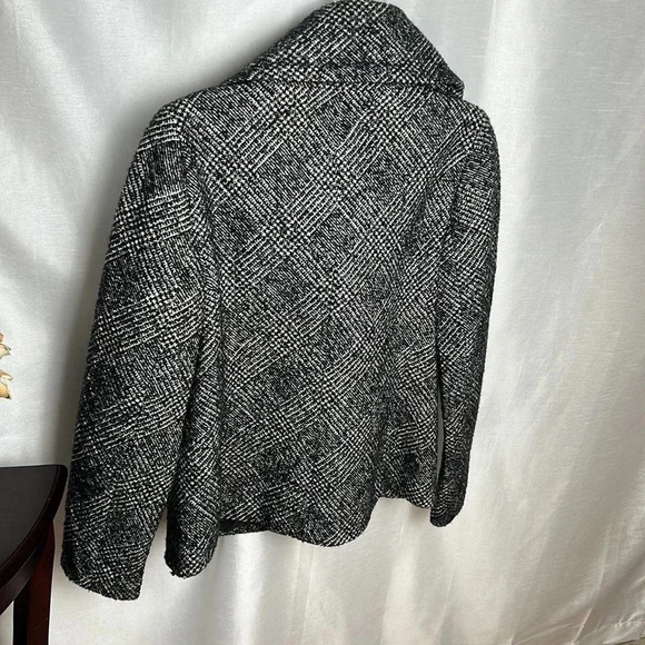 blazer,jacket,preppy clueless,crop wool blend  tweed,academia,herringbone, NWT - Picture 3 of 17